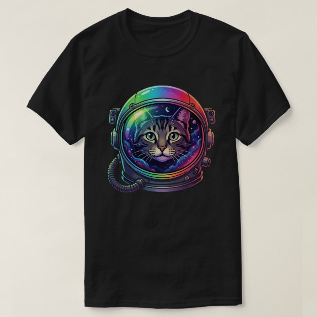 Camiseta Space cat (Frente do Design)