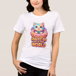 Camiseta Space Cat Donut – Vibes de Lanche Cósmico Adorável