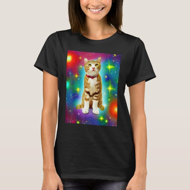 Camiseta Space Cat Kitty Kitten In Cat Style (Frente)