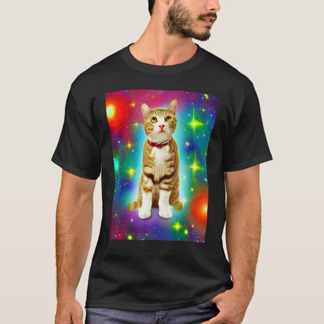 Camiseta Space Cat Kitty Kitten In Cat Style (Frente)
