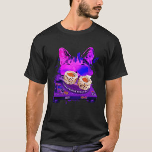 Camiseta Space Cat Remix DJ Sushi Remix para galáxia de gat