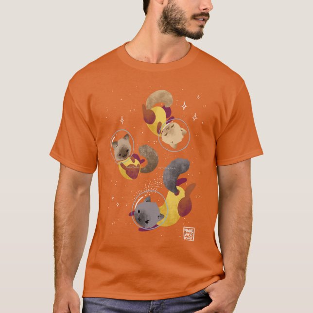Camiseta Space Cats friend (Frente)