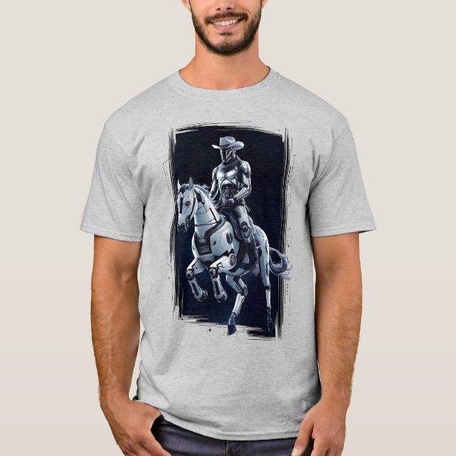 Camiseta Space Cowboy Sci-Fi Ocidental (Frente)