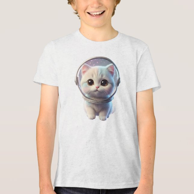 Camiseta Space Kitty 3D (Frente)