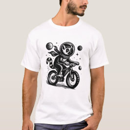 Camiseta Space Lemur Astronaut Riding Bicycle - Madagascar 