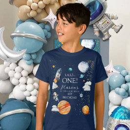 Camiseta Space ONE 1st Birthday Rocket Kids