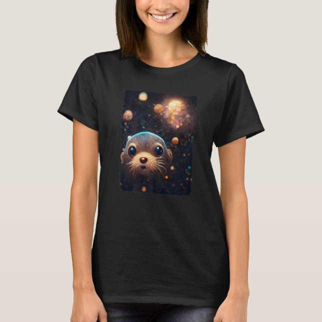Camiseta Space Otter   Cosmic Otter Pajamas Otter Space (Frente)