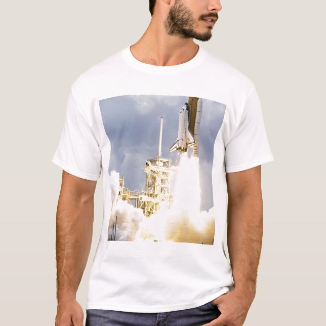 Camiseta Space Shuttle Atlantis decola 2 (Frente)