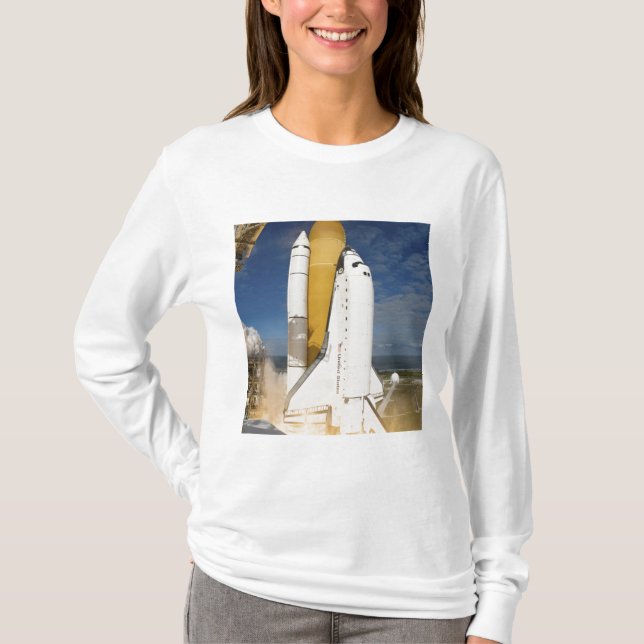 Camiseta Space Shuttle Atlantis levanta 12 (Frente)