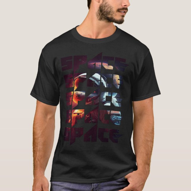 Camiseta Space Text Solar System Galactic Astro Space Enthu (Frente)
