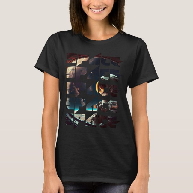 Camiseta Space Text Solar System Galactic Astro Space Enthu (Frente)