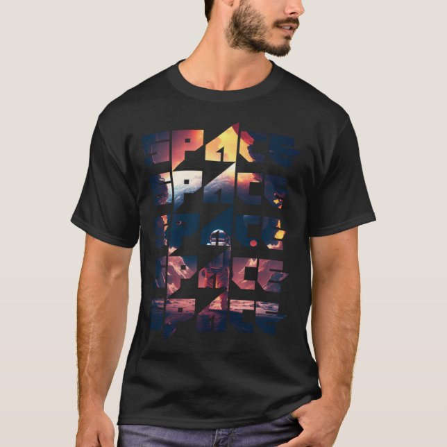 Camiseta Space Text Solar System Galactic Astro Space Enthu (Frente)