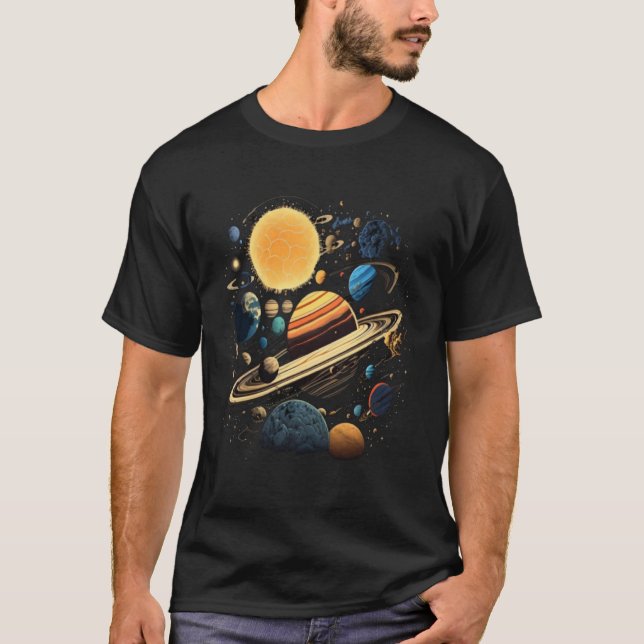 Camiseta Space UFO Alien Spaceship Astronomy Extraterrestri (Frente)