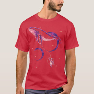 Camiseta Space Whale Animal Moon Planet Astronaut