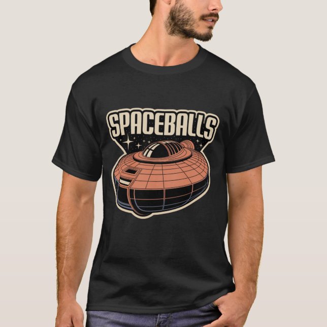 Camiseta SPACEBALLS espaçonave retrô (Frente)