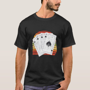 Camiseta Spades Poker Jogando Cartões Jogando Cartões Suspe