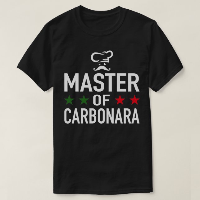 Camiseta Spaghetti Carbonara Executive Chef Master Of Carbo (Frente do Design)