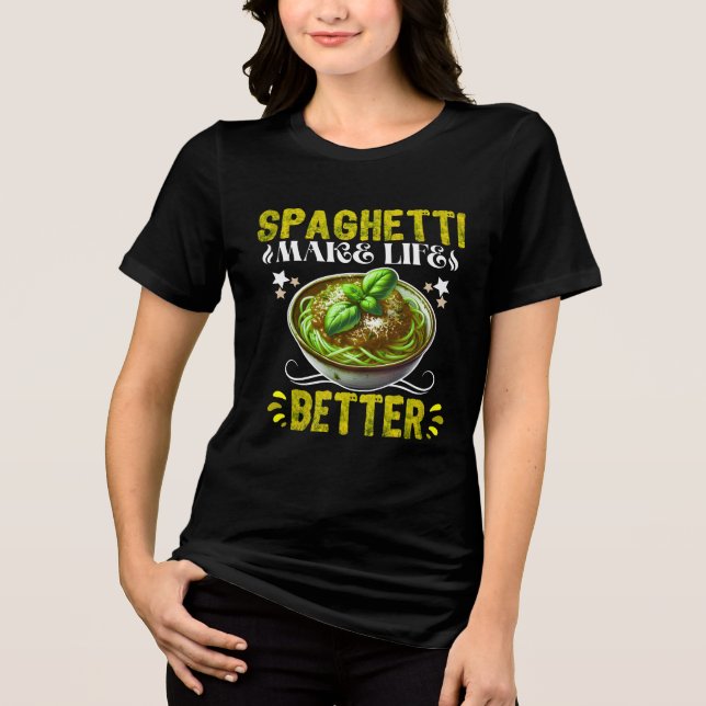 Camiseta spaghetti make life better (Frente)