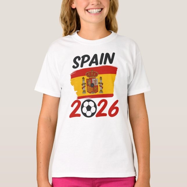 Camiseta Spain 2026 Soccer Fan Design with Flag Colors (Frente)