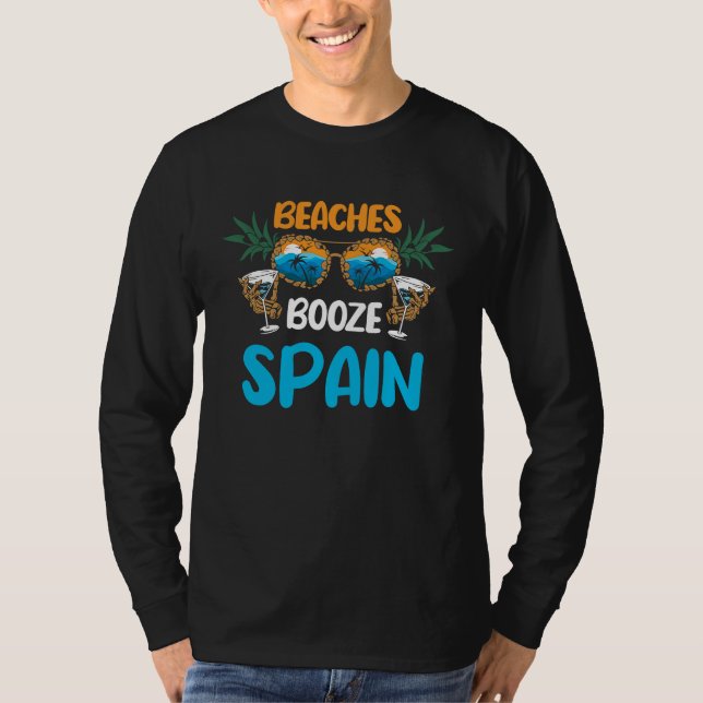 Camiseta Spain Beaches Vacation Party Matching (Frente)