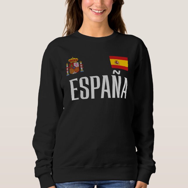 Camiseta Spain Flag Espana Football Soccer Fan Men Women Ki (Frente)