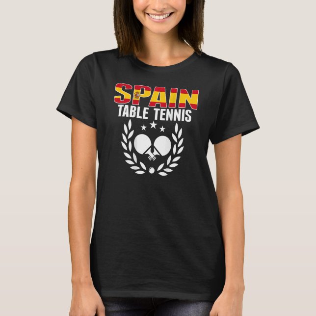Camiseta Spain Ping Pong     Spanish Table Tennis Team Supp (Frente)
