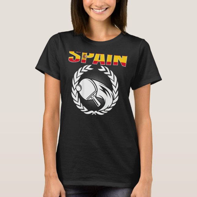 Camiseta Spain Ping Pong   Spanish Table Tennis Team Suppor (Frente)