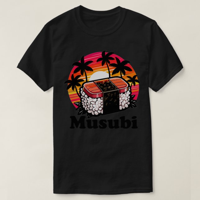 Camiseta Spam da Ilha Tropical Musubi TSirt (Frente do Design)
