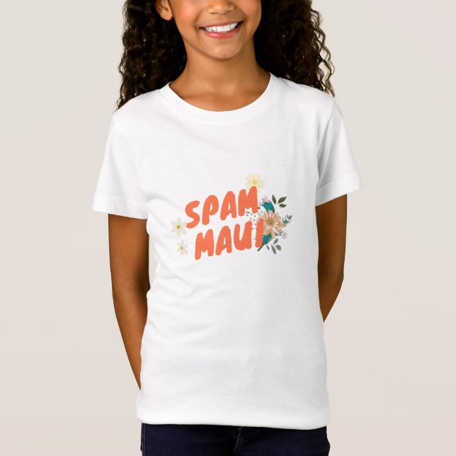 Camiseta Spam Maui com Flores | Musubi Maui (Frente)