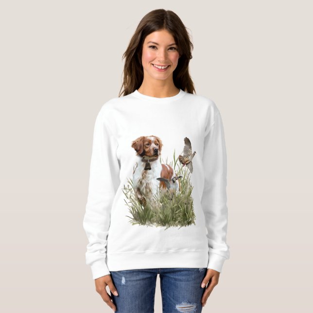 Camiseta Spaniel da Bretanha (Frente Completa)