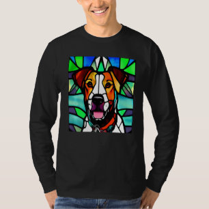 Camiseta Spaniel da Bretanha - Vidro Colorido Premium_