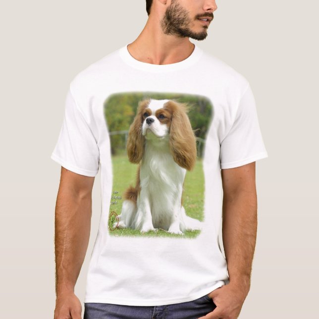 Camiseta Spaniel de rei Charles descuidado (Frente)