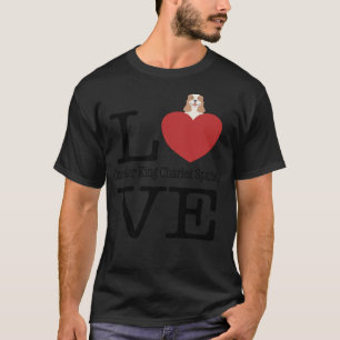 Camiseta Spaniel de rei descuidado bonito Charles do amor