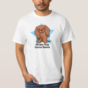 Camiseta Spaniel de rei descuidado Charles do rubi da