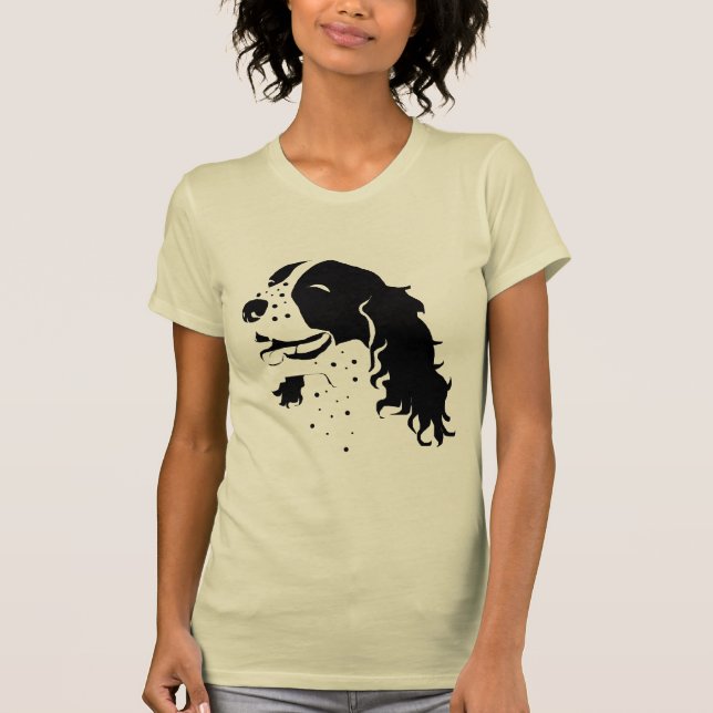 Camiseta Spaniel de Springer de riso (Frente)