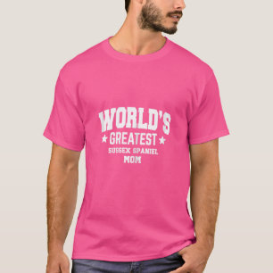 Camiseta Spaniel Sussex Feminino Para Mãe Raça de Cachorro 