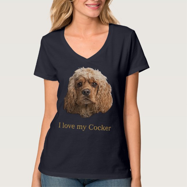 Camiseta spaniels de cocker (Frente)