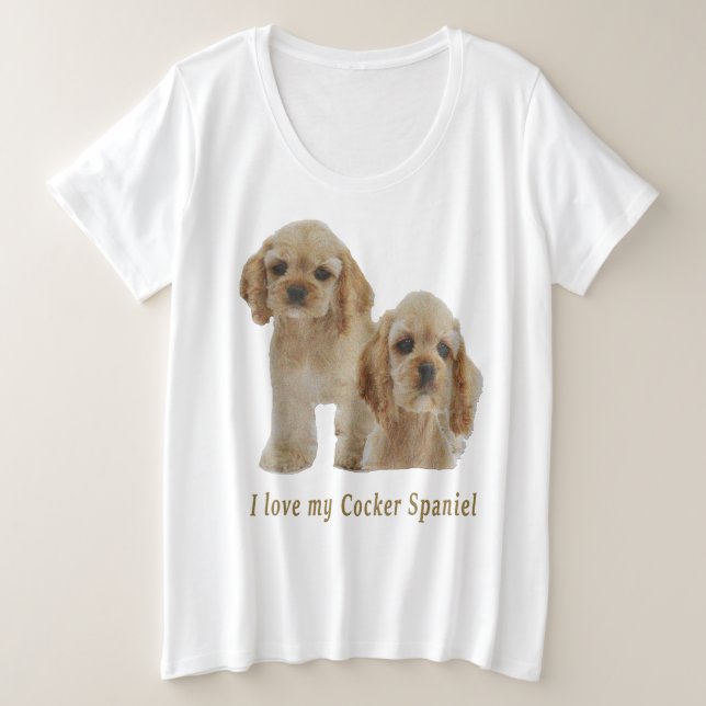 Camiseta spaniels de cocker (Frente do Design)