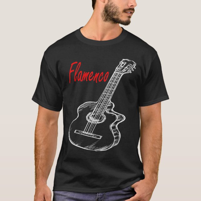 Camiseta Spanisch Flamenco Guitar (Frente)