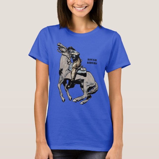 Camiseta Spanish American War Rough Riders Soldier on Horse (Frente)