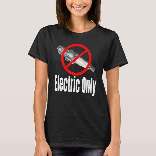 Camiseta Spark Plug Crossed Out Electric Vehicles (Frente)