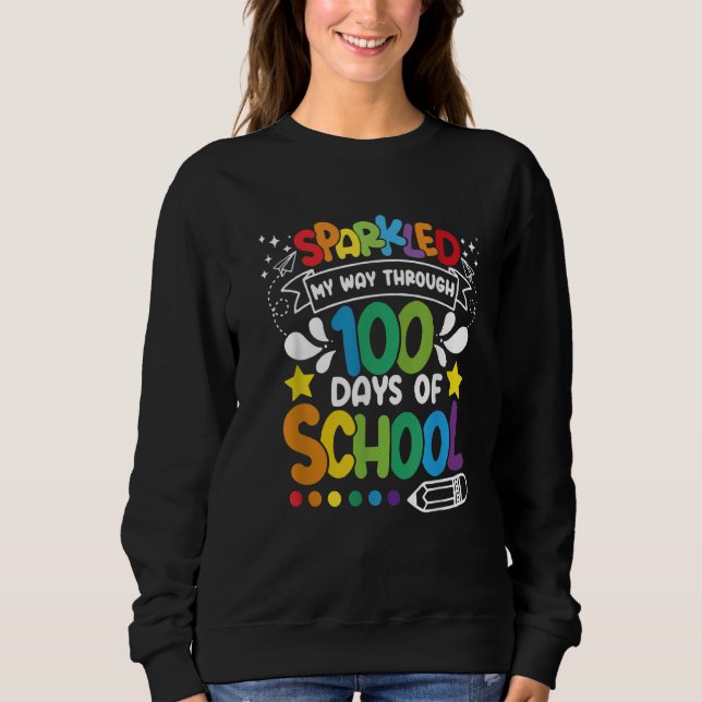 Camiseta Sparkled My Way Through 100 Days Of School Back To (Frente)