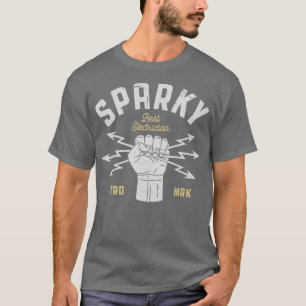 Camiseta Sparky Eleatra Funny Lineman Pai Retro Gifts