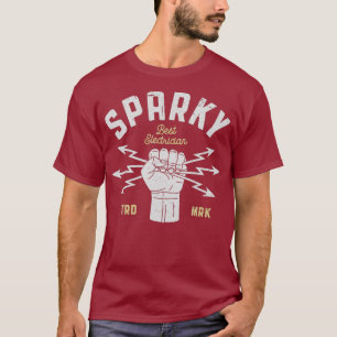 Camiseta Sparky Eleatra Funny Lineman Pai Retro Presentes