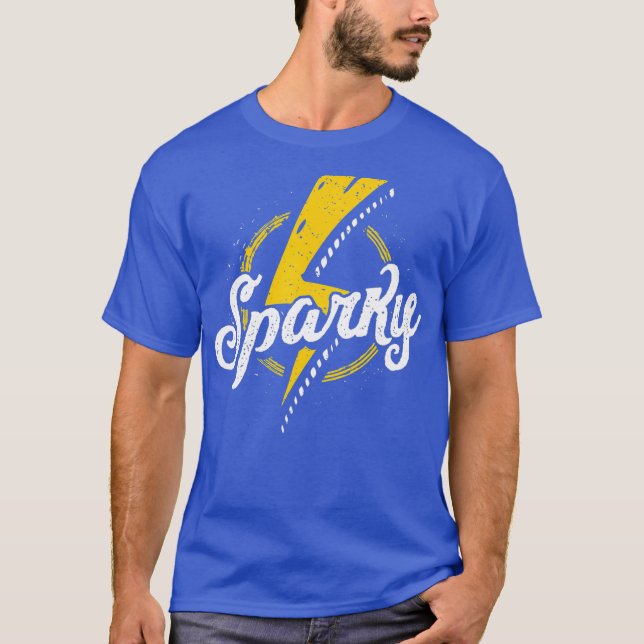 Camiseta Sparky Eleatra Funny Lineman Pai Retro Presentes (Frente)