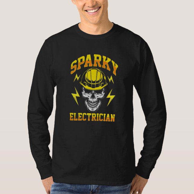Camiseta Sparky Eletronecho Elétrico Lineworke (Frente)