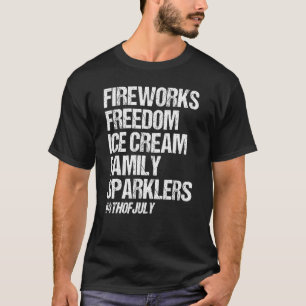 Camiseta Sparlers da família do Sorvete de Liberdade do Fir