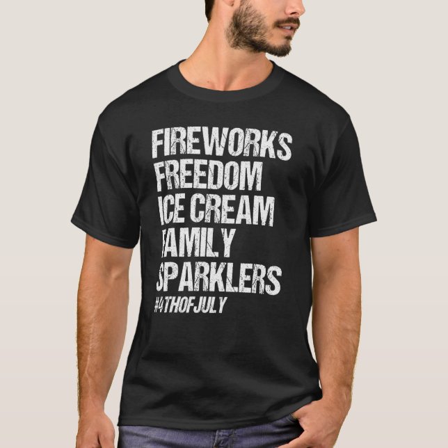 Camiseta Sparlers da família do Sorvete de Liberdade do Fir (Frente)