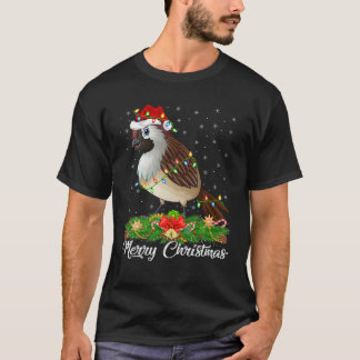 Camiseta Sparrow Bird Lover Matando Santa Hat Sparrow Chri