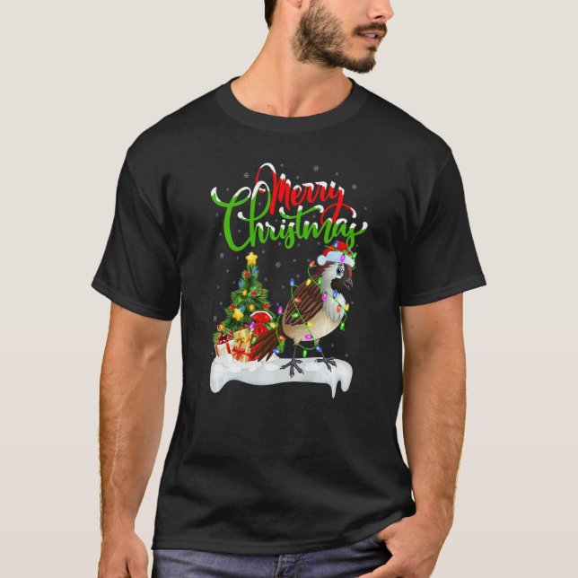 Camiseta Sparrow Bird  Xmas Decorations Santa Sparrow Chris (Frente)